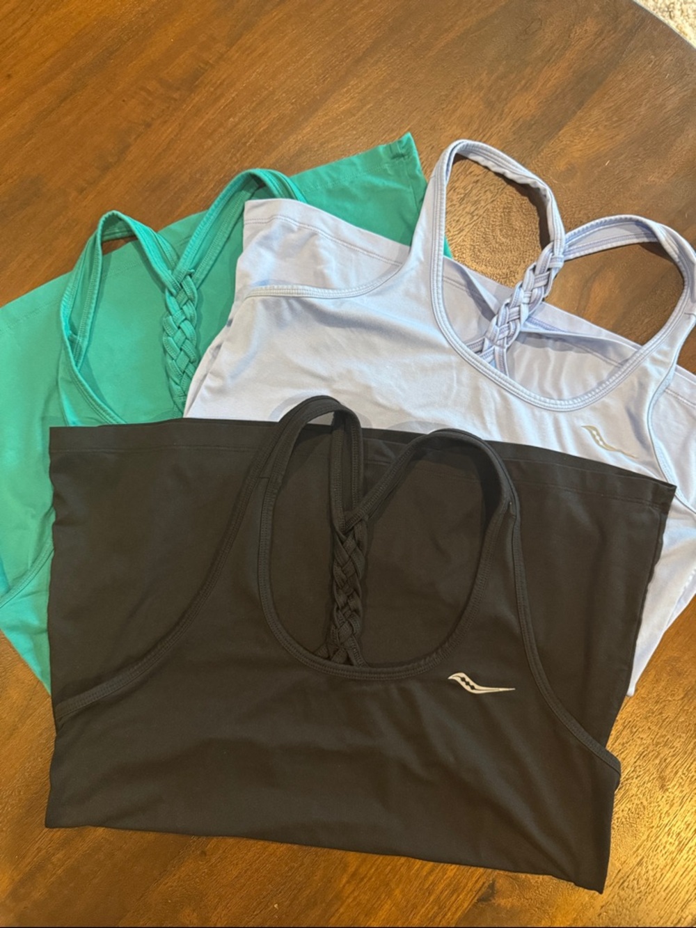 Lot of 3: Saucony Braided-Strap Running Tanks